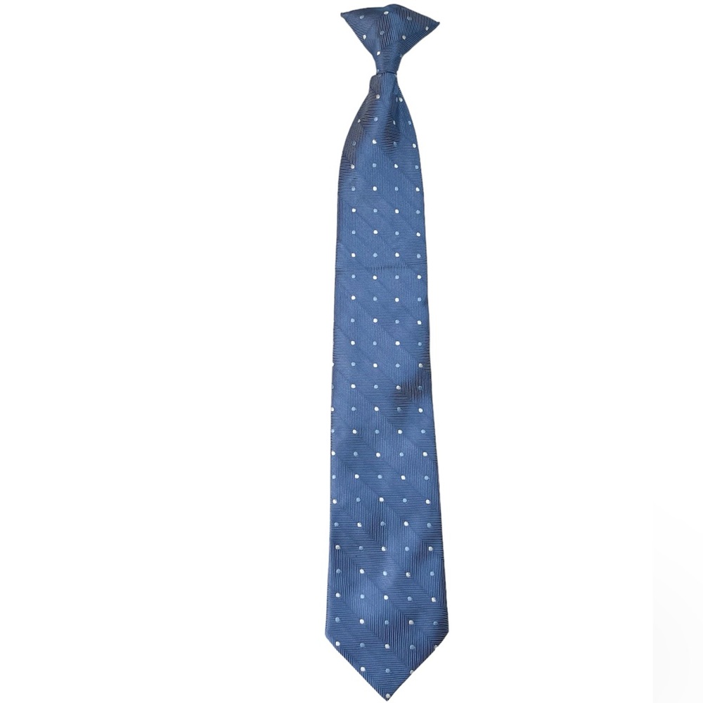 Blue Kids Clip On Tie GEORGE BRAND Polyester
